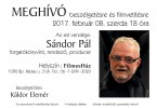 FH Meghivó_Sándor Pál estre